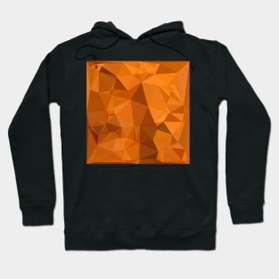 Dark Orange Carrot Abstract Low Polygon Background Hoodie